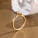 2 CT Emerald Pave Moissanite Engagement Ring