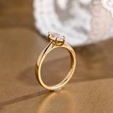 2 CT Emerald Pave Moissanite Engagement Ring