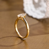 2 CT Emerald Pave Moissanite Engagement Ring