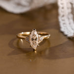 2 CT Emerald Pave Moissanite Engagement Ring