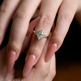 2 CT Emerald Pave Moissanite Engagement Ring