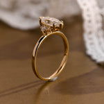 2 CT Emerald Pave Moissanite Engagement Ring