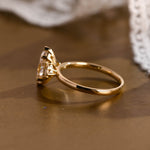 2 CT Emerald Pave Moissanite Engagement Ring