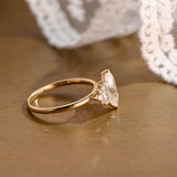 2 CT Emerald Pave Moissanite Engagement Ring