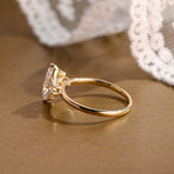 2 CT Emerald Pave Moissanite Engagement Ring