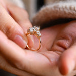 2 CT Emerald Pave Moissanite Engagement Ring