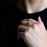 2 CT Emerald Pave Moissanite Engagement Ring
