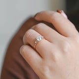 2 CT Emerald Pave Moissanite Engagement Ring