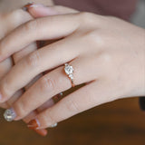 2 CT Emerald Pave Moissanite Engagement Ring