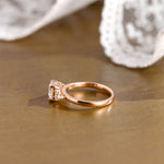 2 CT Emerald Pave Moissanite Engagement Ring