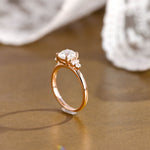 2 CT Emerald Pave Moissanite Engagement Ring