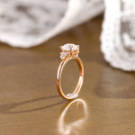 2 CT Emerald Pave Moissanite Engagement Ring