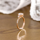 2 CT Emerald Pave Moissanite Engagement Ring