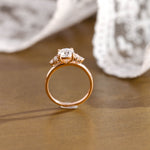 2 CT Emerald Pave Moissanite Engagement Ring