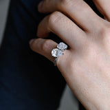 2 CT Emerald Pave Moissanite Engagement Ring