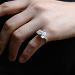 2 CT Emerald Pave Moissanite Engagement Ring
