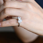 2 CT Emerald Pave Moissanite Engagement Ring