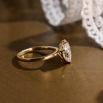 2 CT Emerald Pave Moissanite Engagement Ring