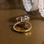 2 CT Emerald Pave Moissanite Engagement Ring