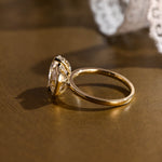 2 CT Emerald Pave Moissanite Engagement Ring