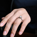 2 CT Emerald Pave Moissanite Engagement Ring