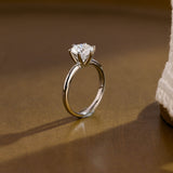 2 CT Emerald Pave Moissanite Engagement Ring