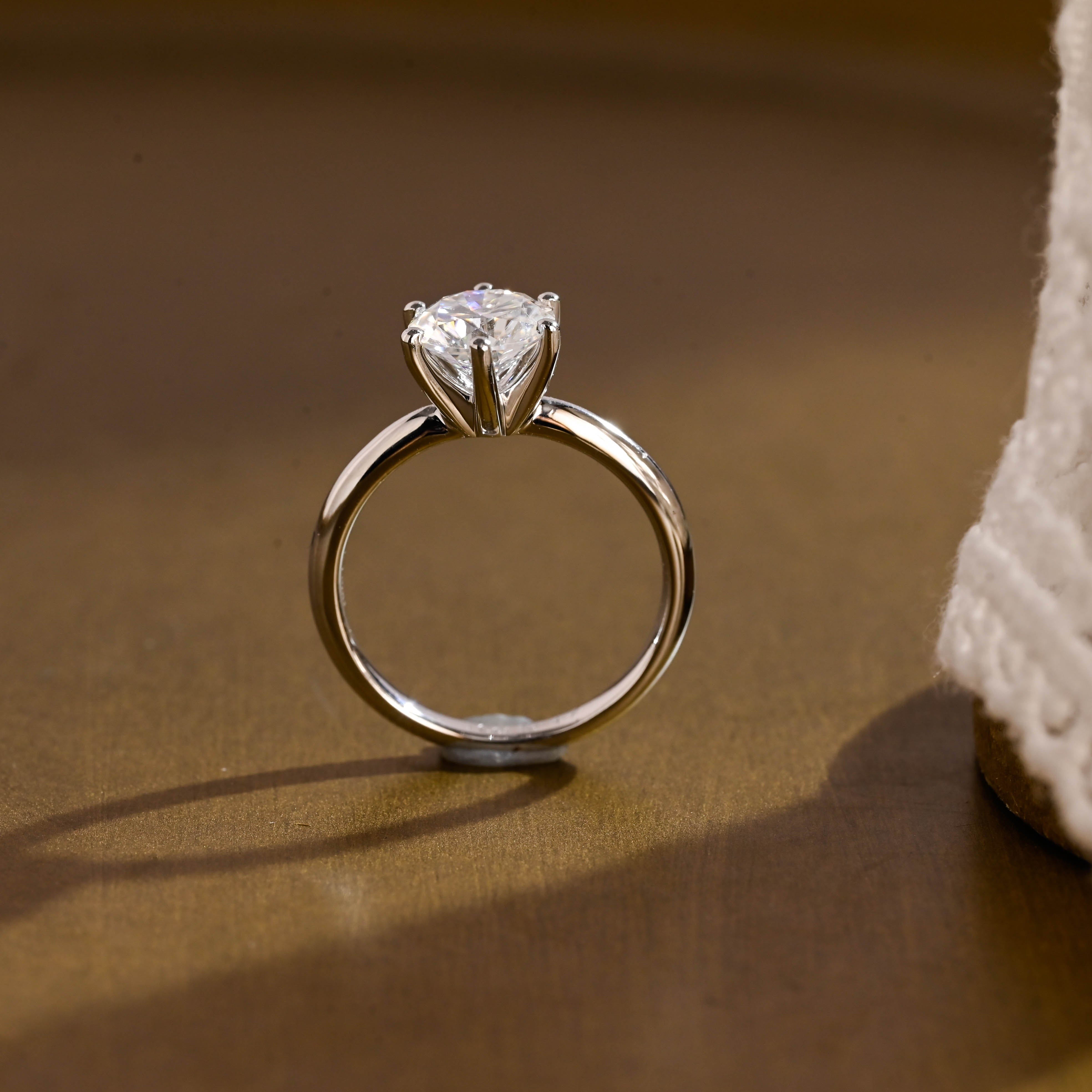 2 CT Emerald Pave Moissanite Engagement Ring