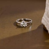 2 CT Emerald Pave Moissanite Engagement Ring