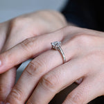 2 CT Emerald Pave Moissanite Engagement Ring