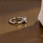 2 CT Emerald Pave Moissanite Engagement Ring