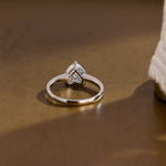 2 CT Emerald Pave Moissanite Engagement Ring