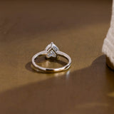 2 CT Emerald Pave Moissanite Engagement Ring
