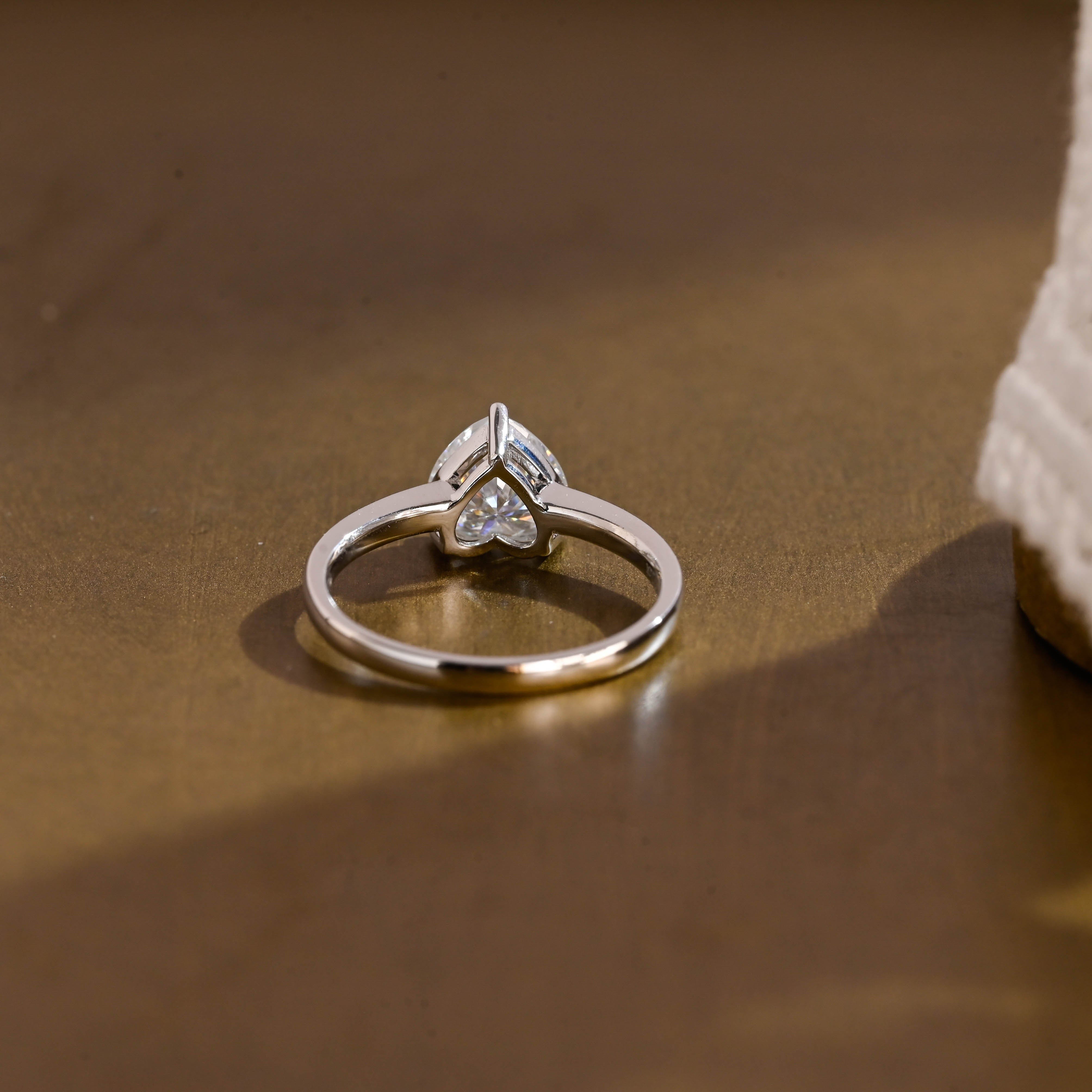 2 CT Emerald Pave Moissanite Engagement Ring