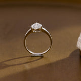 2 CT Emerald Pave Moissanite Engagement Ring