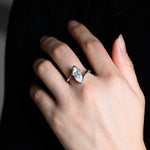 2 CT Emerald Pave Moissanite Engagement Ring