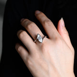 2 CT Emerald Pave Moissanite Engagement Ring