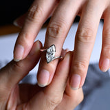 2 CT Emerald Pave Moissanite Engagement Ring