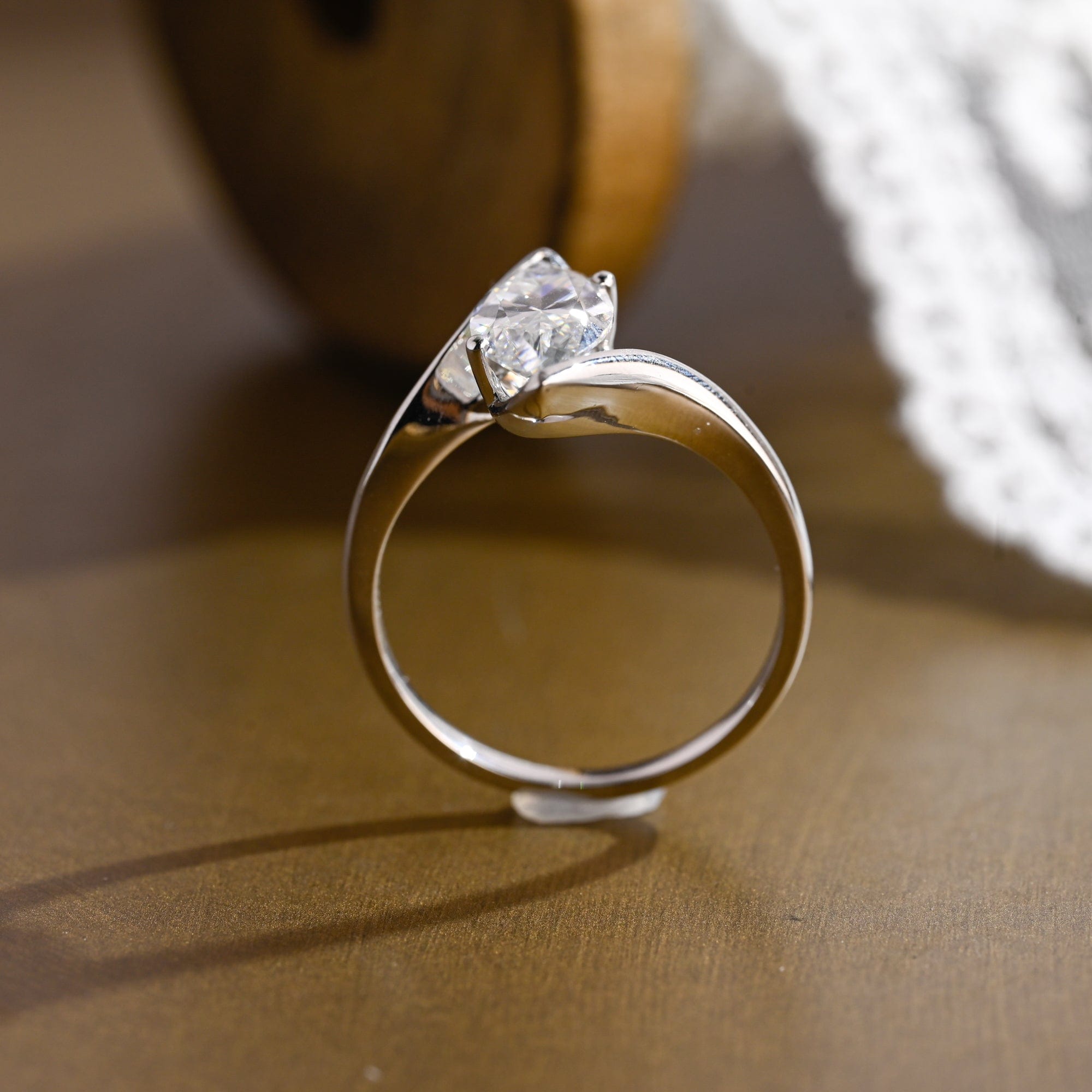 2 CT Emerald Pave Moissanite Engagement Ring
