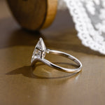 2 CT Emerald Pave Moissanite Engagement Ring