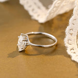 2 CT Emerald Pave Moissanite Engagement Ring