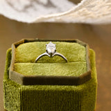 2 CT Emerald Pave Moissanite Engagement Ring