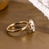 2 CT Emerald Pave Moissanite Engagement Ring