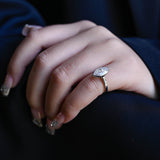 2 CT Emerald Pave Moissanite Engagement Ring