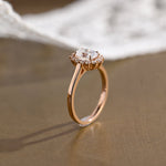 2 CT Emerald Pave Moissanite Engagement Ring