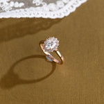 2 CT Emerald Pave Moissanite Engagement Ring