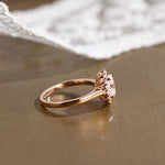 2 CT Emerald Pave Moissanite Engagement Ring