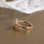 2 CT Emerald Pave Moissanite Engagement Ring