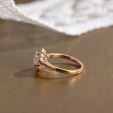 2 CT Emerald Pave Moissanite Engagement Ring