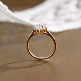 2 CT Emerald Pave Moissanite Engagement Ring