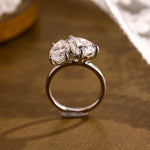 2 CT Emerald Pave Moissanite Engagement Ring
